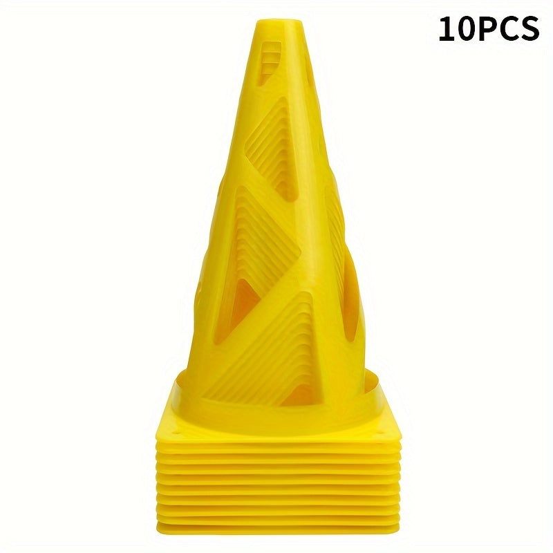 10pcs Training Cone Cylinder Sport Football Soccer Rugby Obstacles