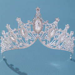 Baroque Rhinestone Crown for Girls Birthday Party