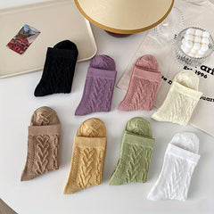 8 Pairs Heart Print Socks Women's Mid Tube Stockings