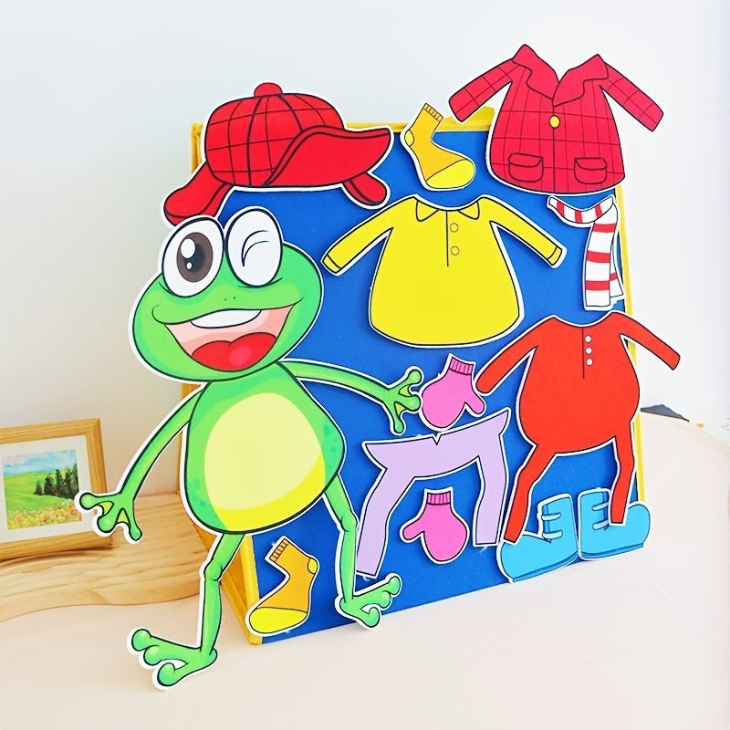 13pcs Large Size Froggy Gets Dressed Felt Storybook Set