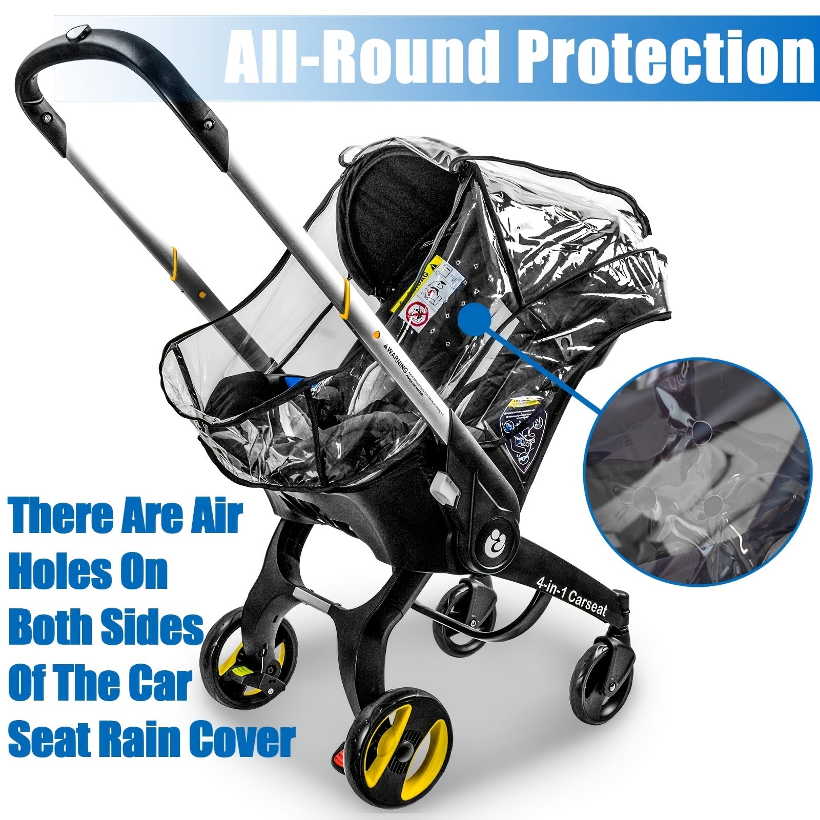 Universal Stroller Rain Cover Waterproof Windproof Protection