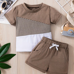 2pcs Baby Boys Casual T shirt & Shorts Set Clothes