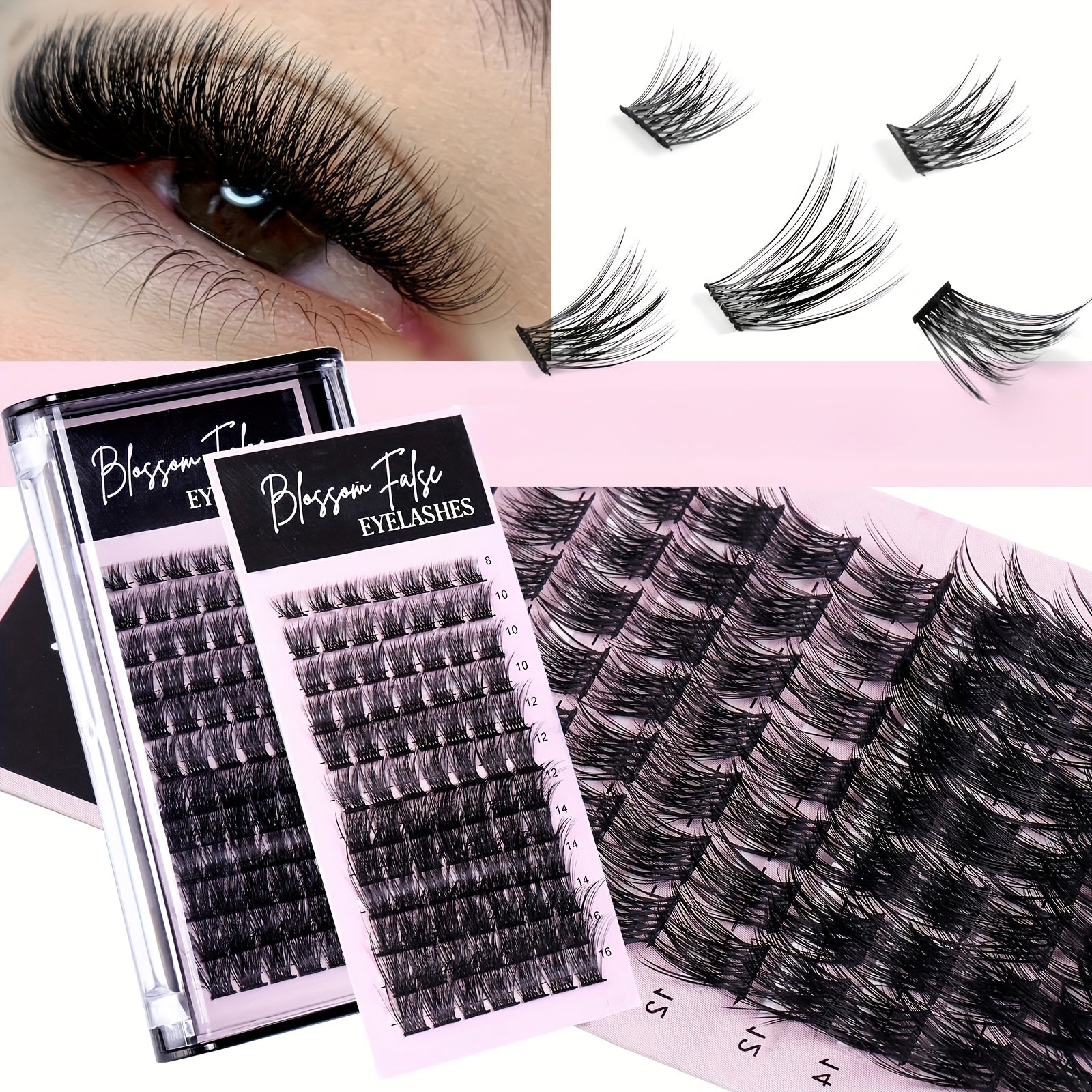 False Lash Extension Individual Cluster Lashes DIY Kit