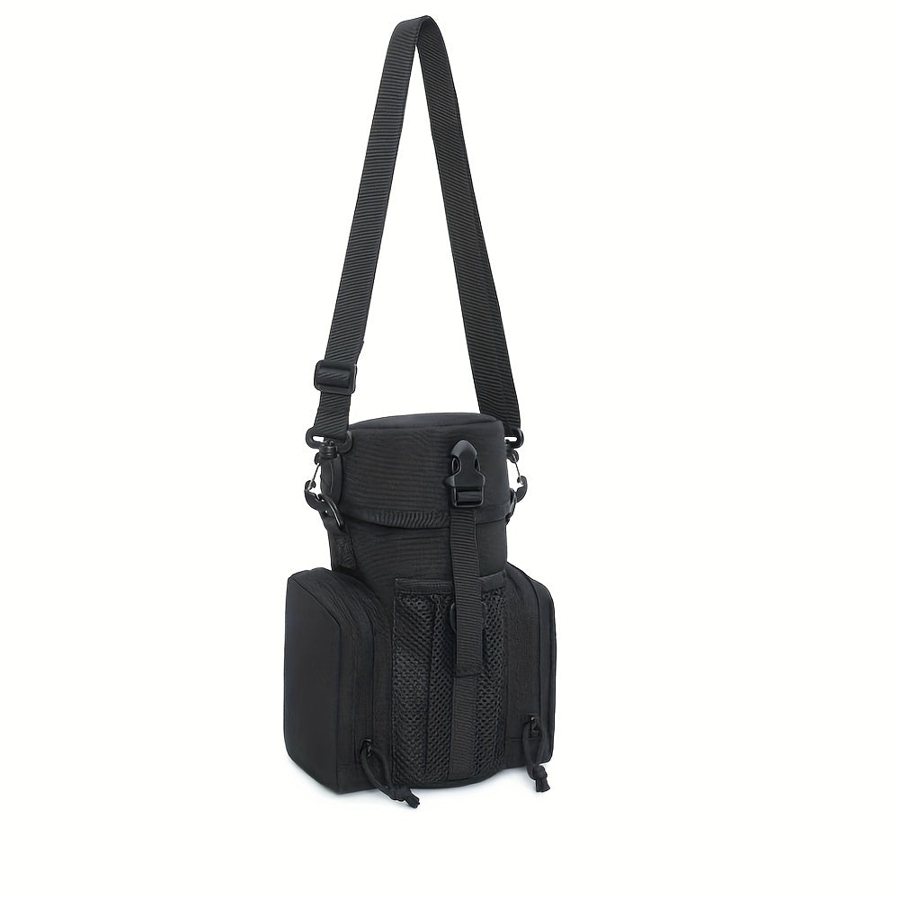 Outdoor Shoulder Bag for Hiking with Water Bottle Pouch