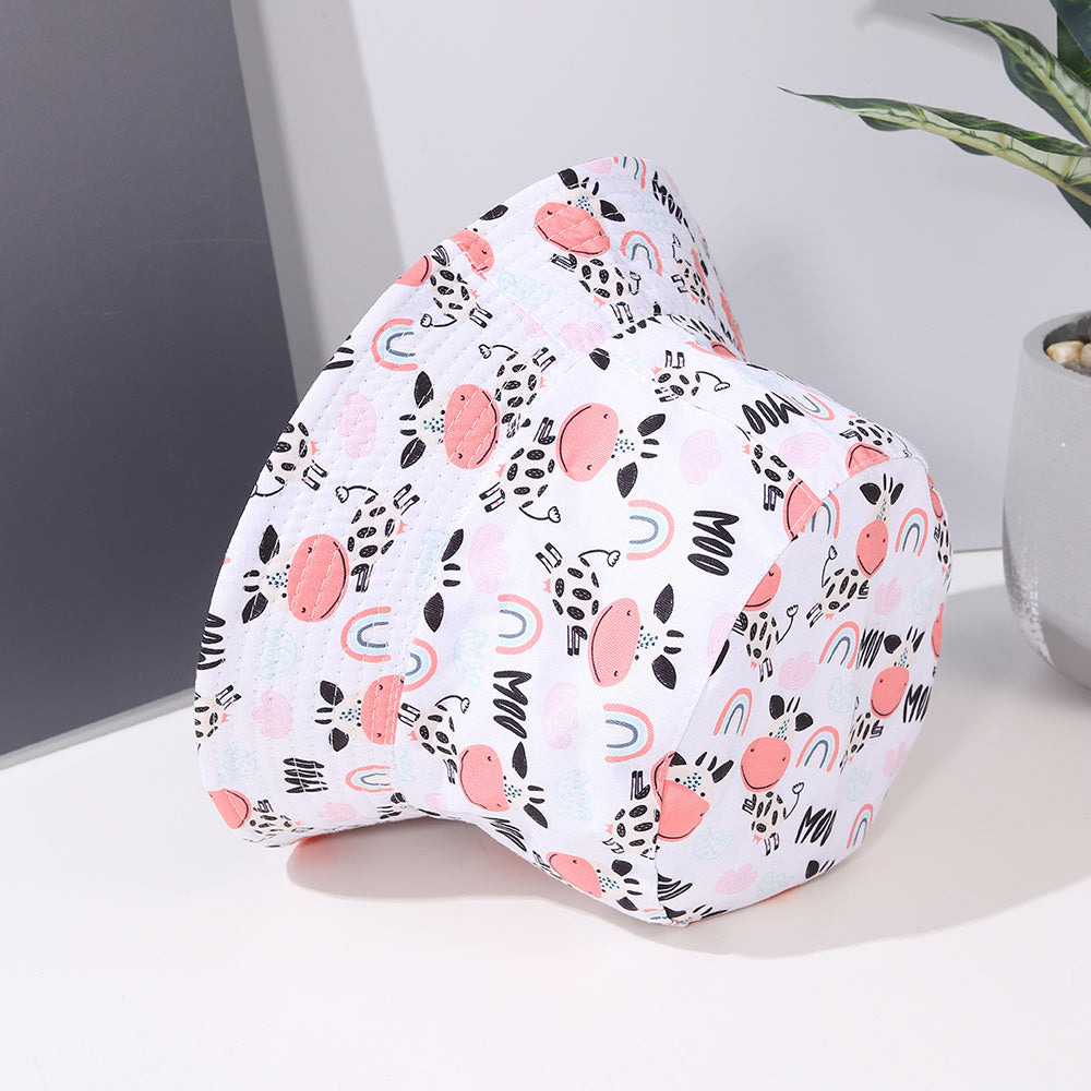 Cow Print Bucket Hat Sunscreen Fisherman Cap