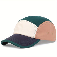 Unisex Multicolor Sunshade Baseball Cap with Letter Embroidery