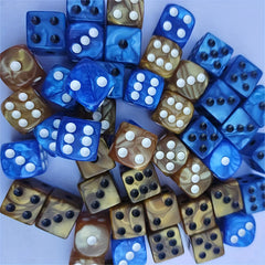 12 Colorful 16mm D6 Funny Dice Set for Games & Parties