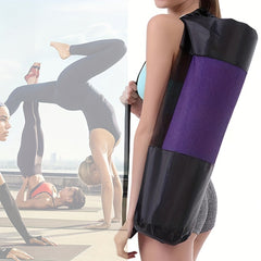 Yoga Mat Mesh Storage Bag Foam Roller Drawstring Backpack