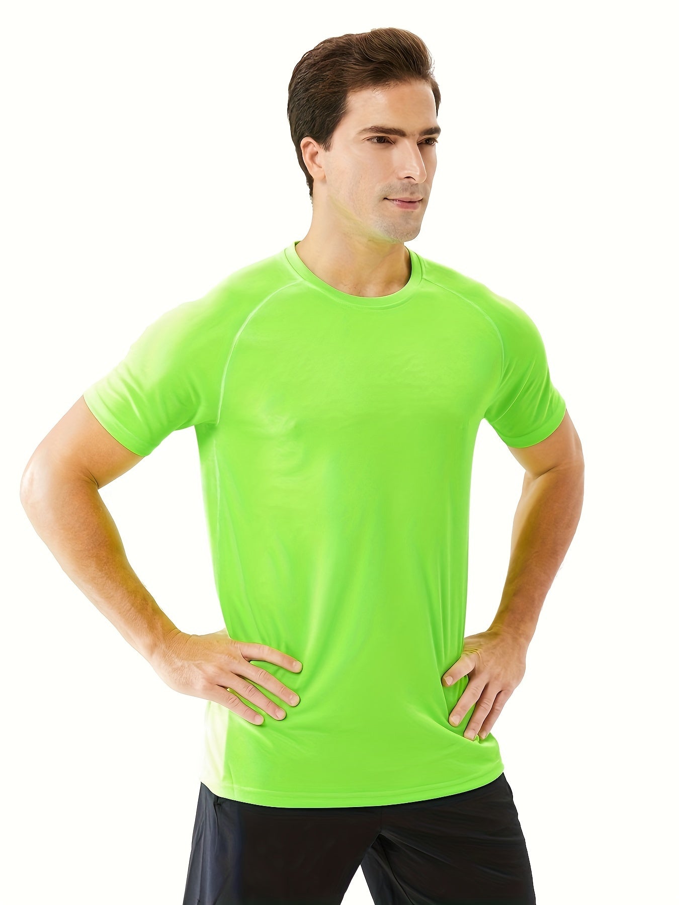 Men's Stretch Round Neck Sports T-shirt