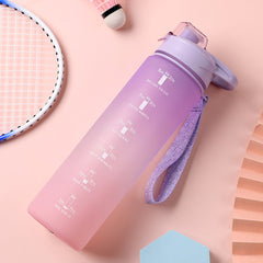 1000ml Gradient Sports Water Bottle with Time Marker