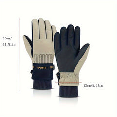 Winter Warm Riding Gloves Windproof Waterproof Coldproof Skiing Gloves
