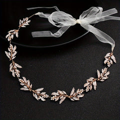Rhinestone Headband Leaf Shape Hair Accessories