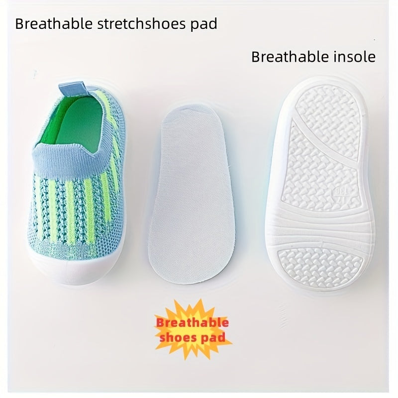 Child's Slip On Knit Solid Shoes Soft Sole Breathable Walking Shoes