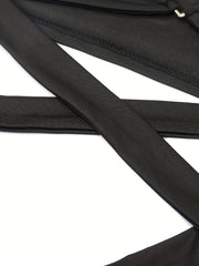 Y2K Sexy Backless Halter Top Heart Ring Linked Lace Up Halter Top