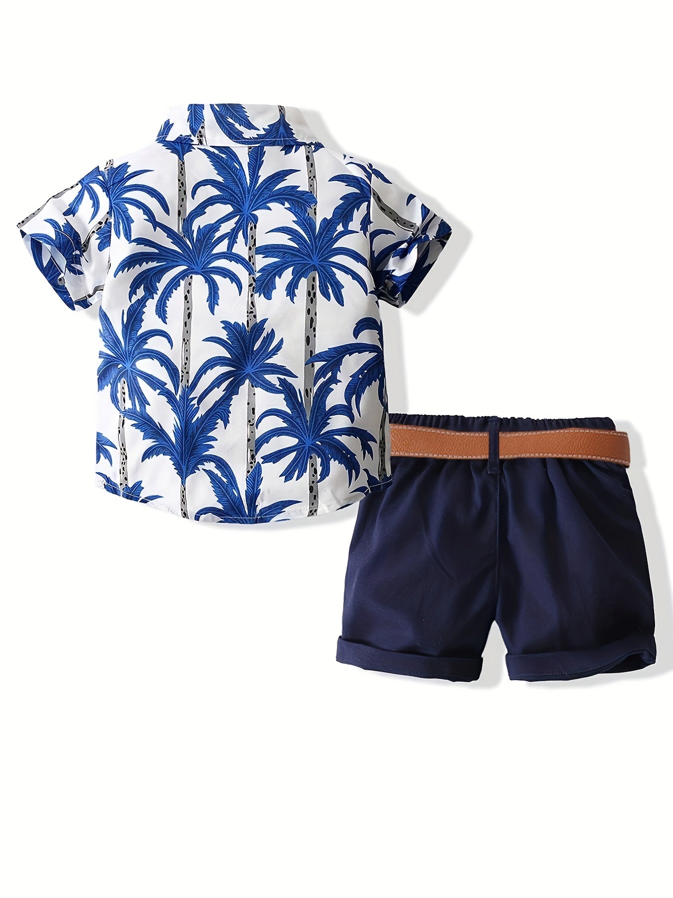 Boys Plaid Outfit Short Sleeves Casual Summer Kids Clothes