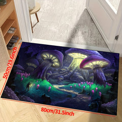 Mushroom Wonderland Door Mat Indoor Mat Non-slip Floor Rug Room Decoration
