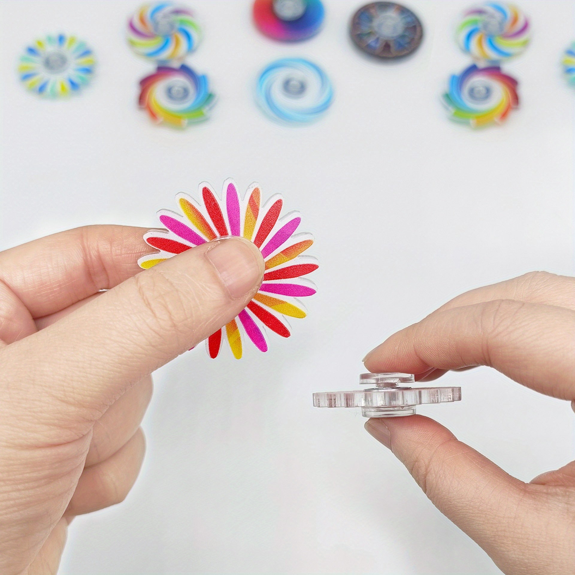 6pcs Colorful Fidget Spinner Toys for Kids Party Favors Classroom Rewards