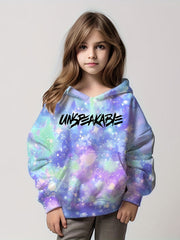 Girls Tie Dye UNSPEAKABLE Print Hoodie Pullover 4-14y