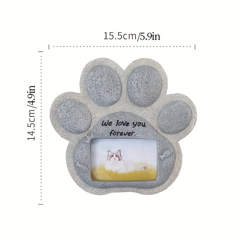 Pet Memorial Stone Resin Cremation Grave Tombstone With Photo Frame