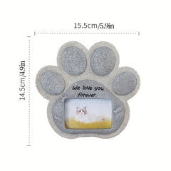 Pet Memorial Stone Resin Cremation Grave Tombstone With Photo Frame