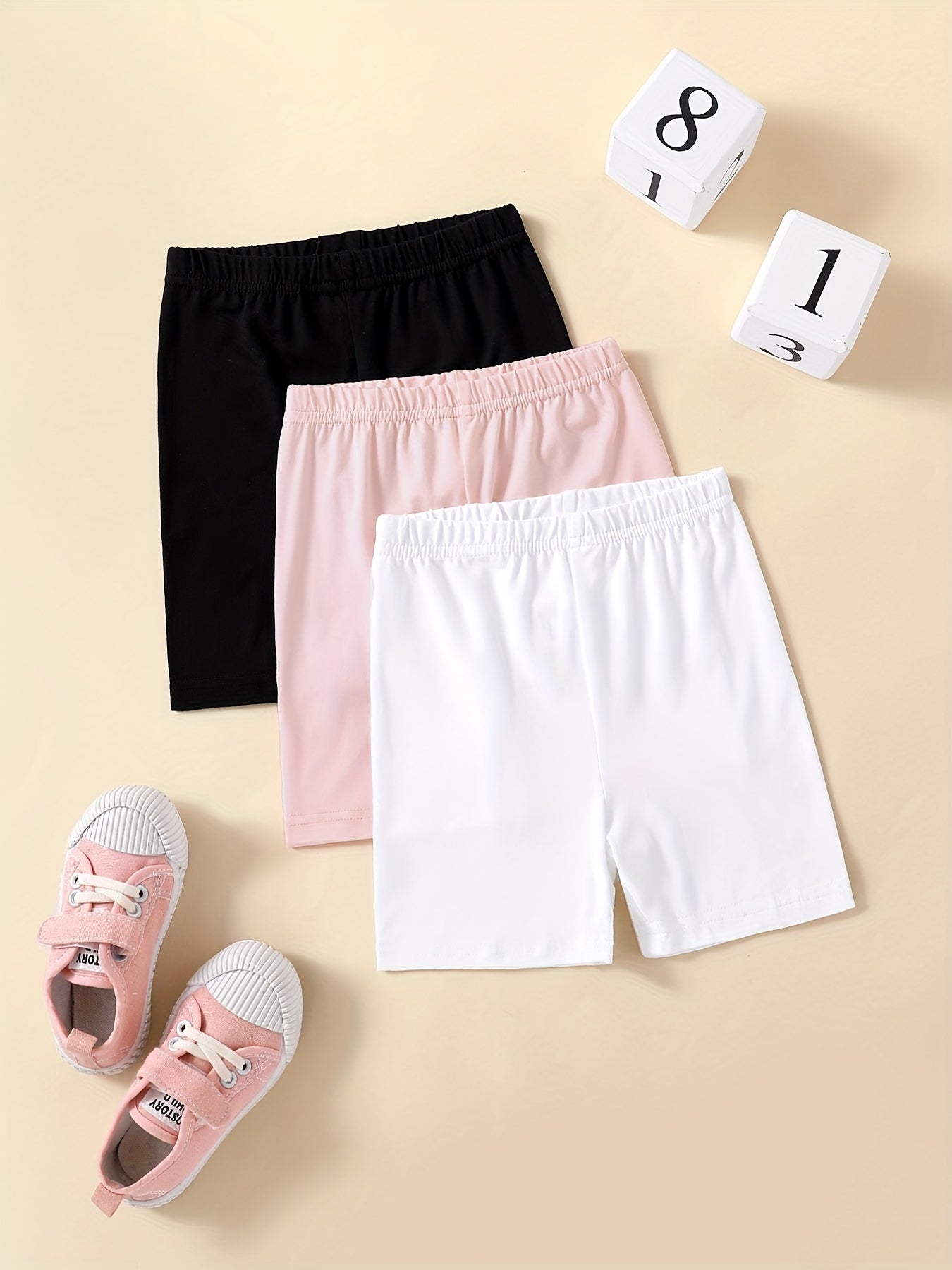 Toddler Girls Elastic Waist Safety Shorts Leggings Under Skirt Dress