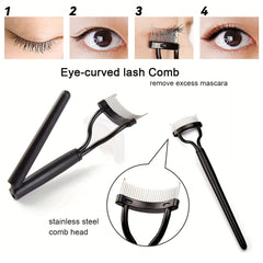Eyelash Curler with Steel Comb and 6 Replacement Pads