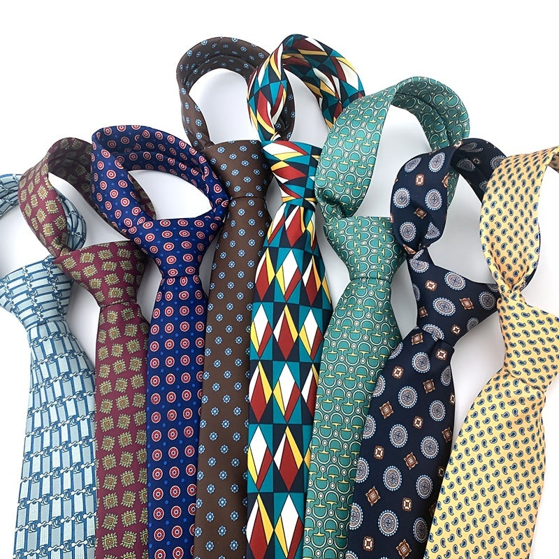 Vintage Men's Printed Silk Fabric Tie