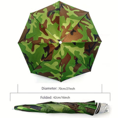 Foldable Anti UV Umbrella Hat for Fishing Golf Camping Beach Gardening