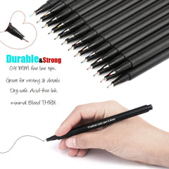 24pcs Set Journal Planner Pens Fine Point Gel Pens 0.4mm Fineliner Pens