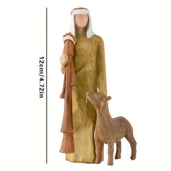 Retro Resin Crafts Shepherd Portrait Ornament