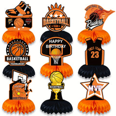 9 Piece Basketball Birthday Party Centerpiece
