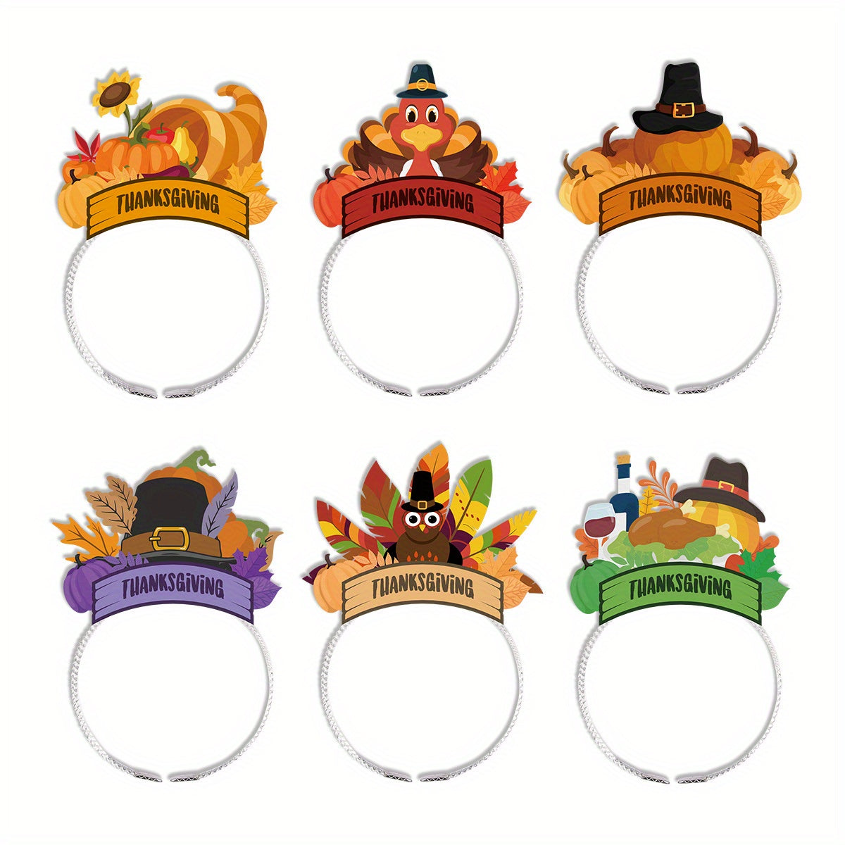 Thanksgiving Headband Cartoon Turkey Drumstick Hair Band Costume Accessories