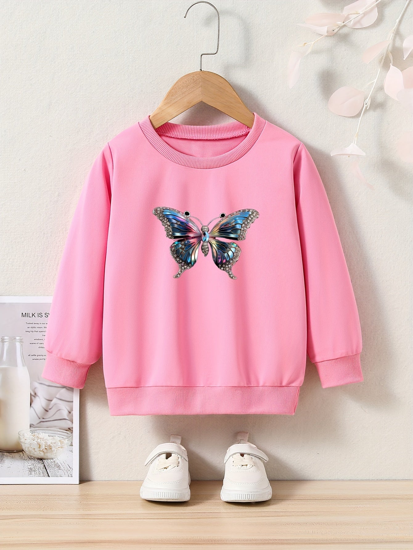 OERYUI Butterfly Graphic Sweatshirt Kids Clothes Gift Christmas