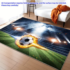 Football Printed Carpet Mat Boys Room Decor 60