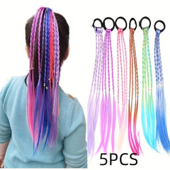Colorful Braided Wig Hair Extensions Halloween Decoration Props
