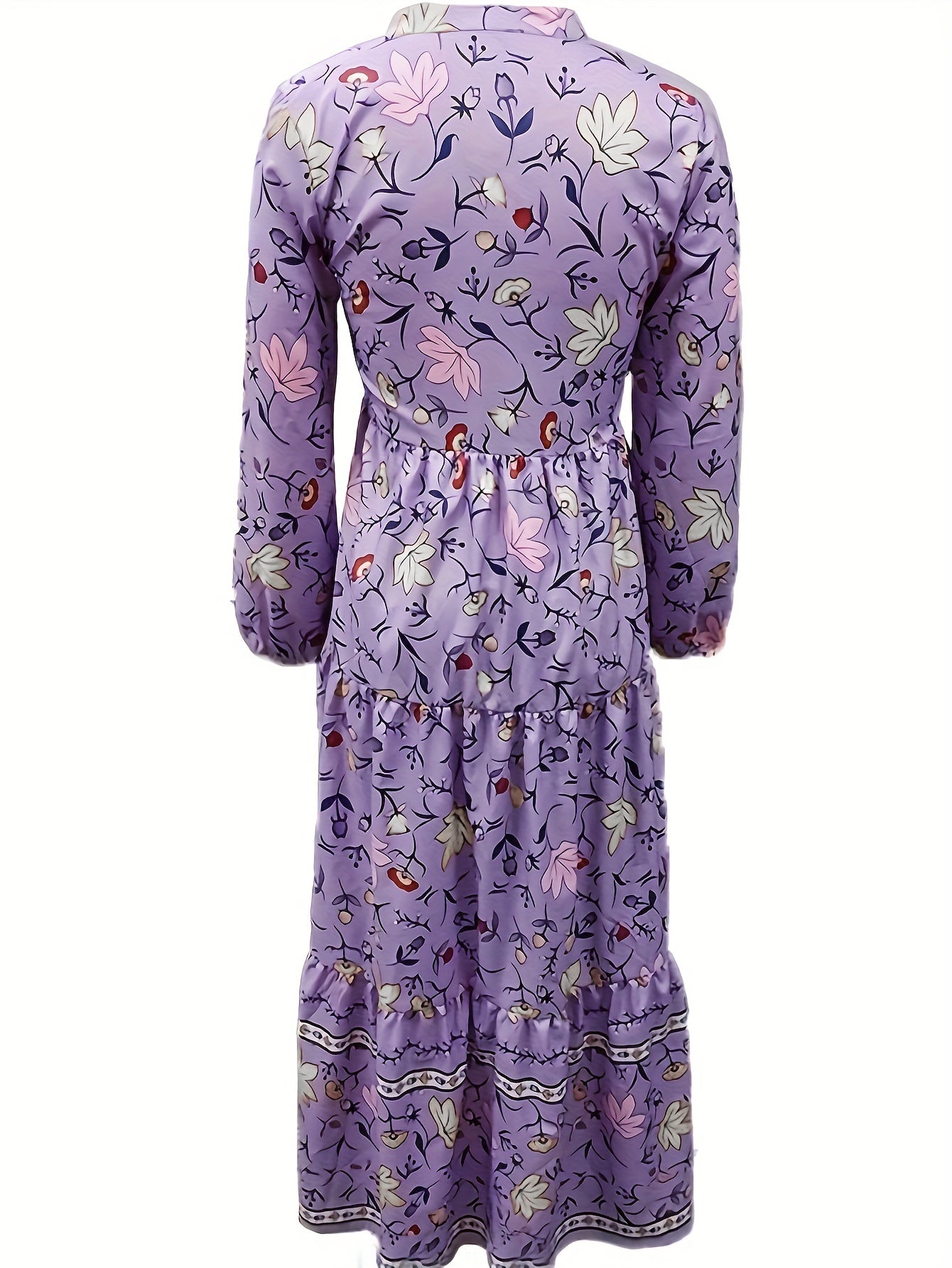 Casual Dress Women's Plus Floral Print Smock Dress