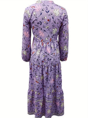 Casual Dress Women's Plus Floral Print Smock Dress