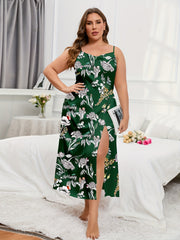 Floral Print Cowl Neck Nightdress