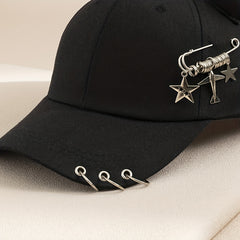 Hip hop Bull Horn Sunshade Baseball Cap for Men and Women