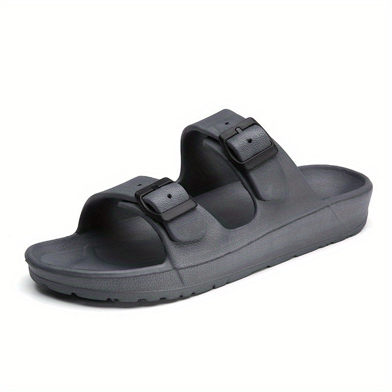 Men's 2 Band Buckle Sandals Non Slip Open Toe Shoes