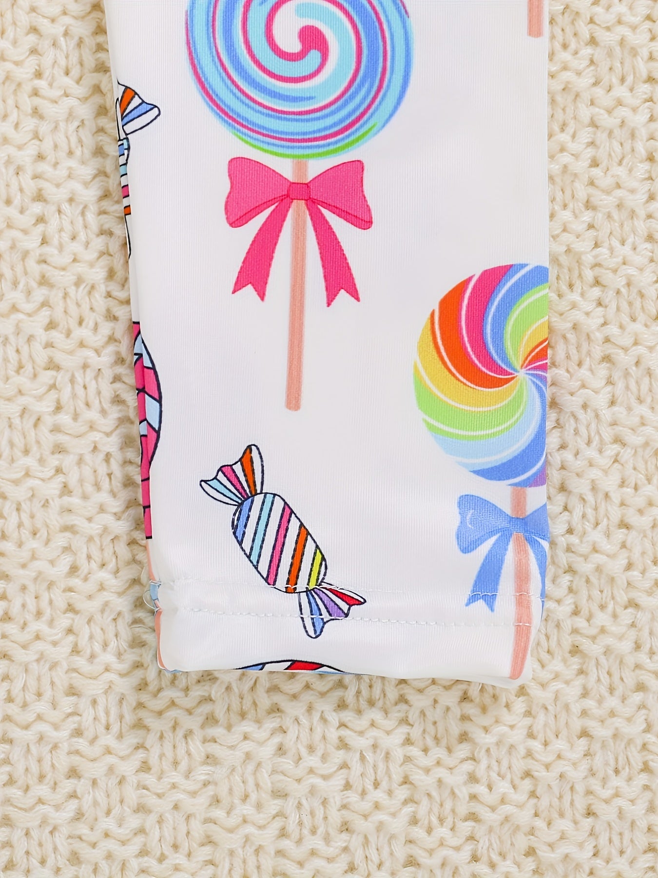 Toddler Girls Lollipop Graphic Athletic Leggings Elastic Waist Yoga Pants