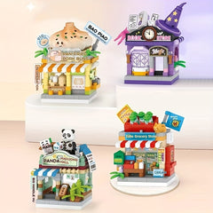 Mini Street View Blocks Toy Set for Kids