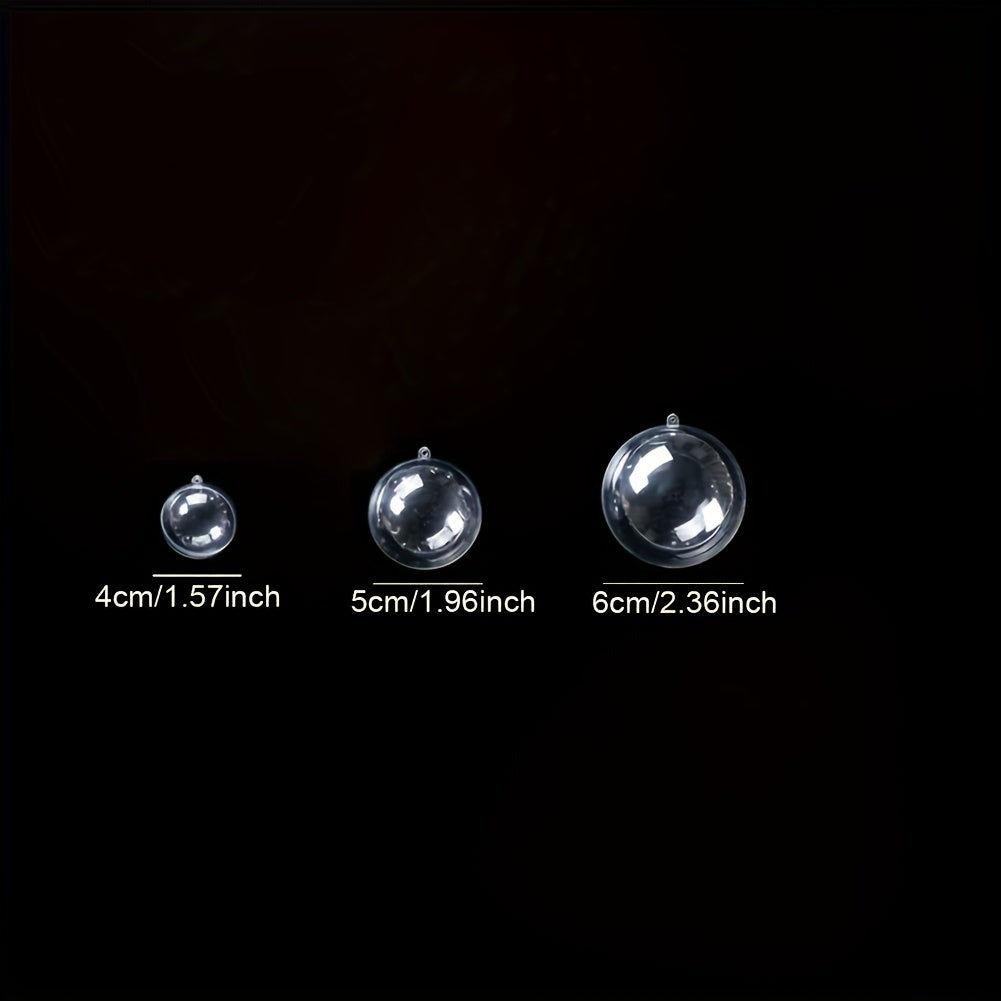 DIY Plastic Christmas Decorations Tree Balls - 12pcs Clear Ornaments Balls
