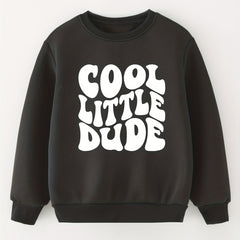 Girl's Letters Print Sweat Shirt Pullover For Little Girls