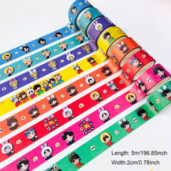 Kpop Cartoon Tape Roll for DIY Crafts Scrapbooking