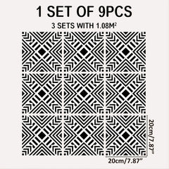 9pcs Waterproof Non Slip Tile Stickers - Transform Your Floors
