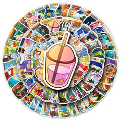 100pcs Cartoon Bottle Graffiti Stickers for Phone Laptop Car