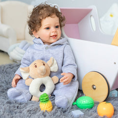 22'' Soft Silicone Real Touch Reborn Baby Boy Doll - Waterproof Bath Toy