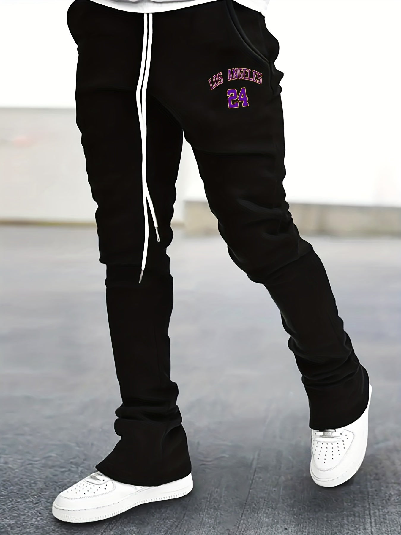 Stylish LOS ANGELES 24 Print Men's Casual Jogger Pants