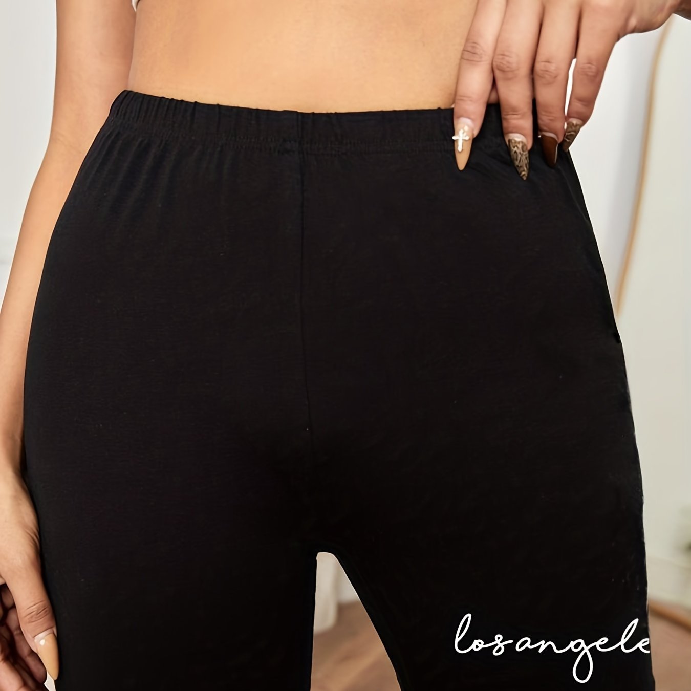 Print Elastic Leggings Casual Versatile Shorts Leggings